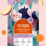 FLORIDA, Сухой корм д/взрос.кошек с чувствит. пищ-ем, индейка/яблоко, 800 гр.