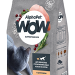 ALPHAPET WOW, Сухой корм д/взрослых стерилиз. кошек и котов с индейка и потрошки, 1,5 кг.