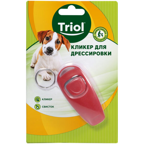TRIOL, Кликер-свисток для дрессировки собак, 75*35*28мм