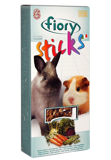 FIORY, Палочки д/кроликов и морских свинок "Sticks" с овощами, 2х50 гр.