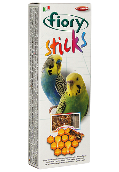 FIORY, Палочки для попугаев "Sticks" с медом, 2х30 гр.