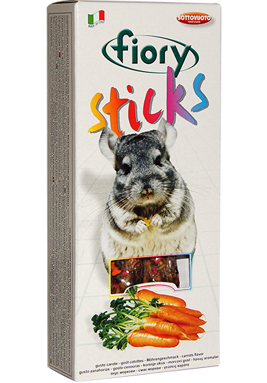 FIORY, Палочки для шиншилл "Sticks" с морковью, 2х40 гр.