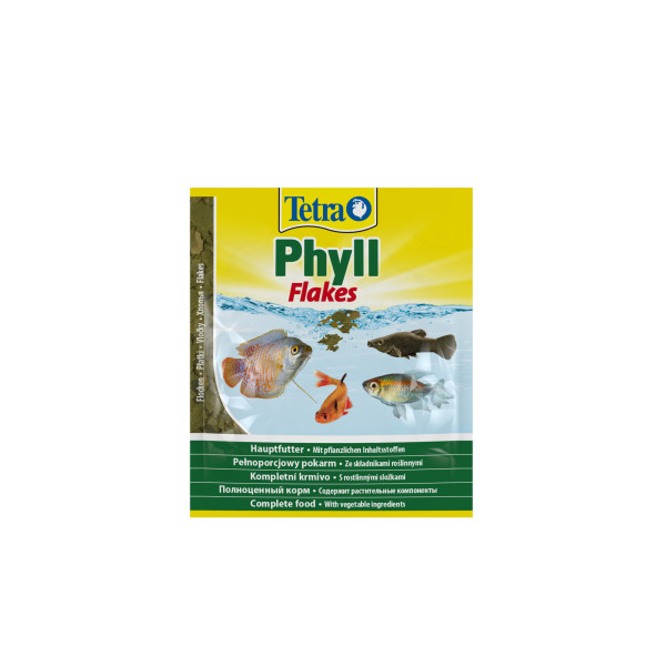 TETRA Phyll, Корм для всех видов рыб растительные хлопья, 12 гр.