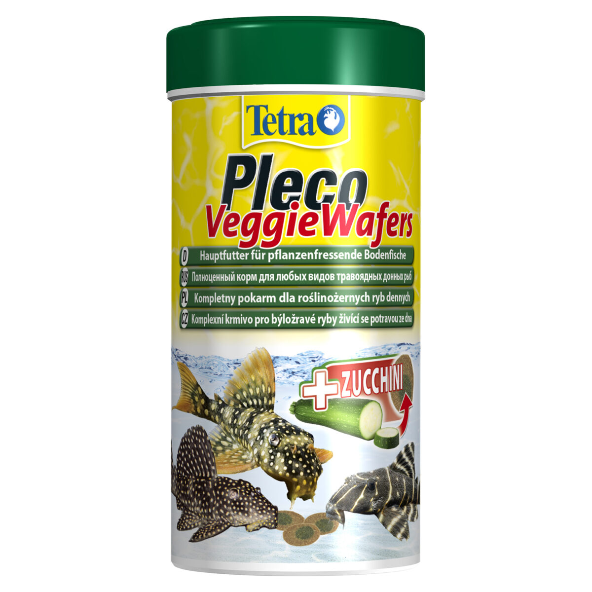 TETRA Pleco Veggie Wafers, корм-пластинки д/донных рыб с добавлением цукини, 250 мл.