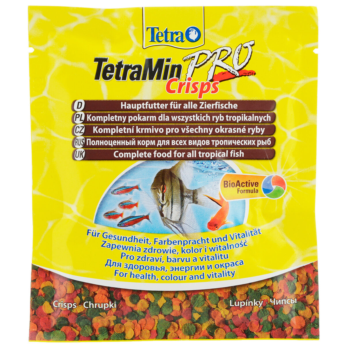 TETRA Pro Color Crisps, корм-чипсы для улучшения окраса всех декоративных рыб, 12 гр.