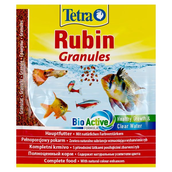 TETRA Rubin Granules, Корм д/улучшения окраса всех видов рыб в гранулах, 15 гр.