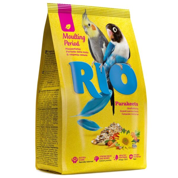 RIO, Корм для средних попугаев во время линьки, 500 гр.