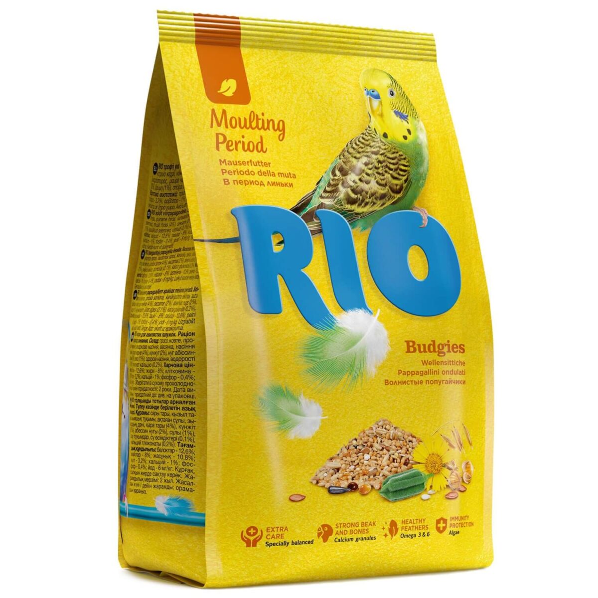 RIO, Корм для волнистых попугаев во время линьки, 500 гр.