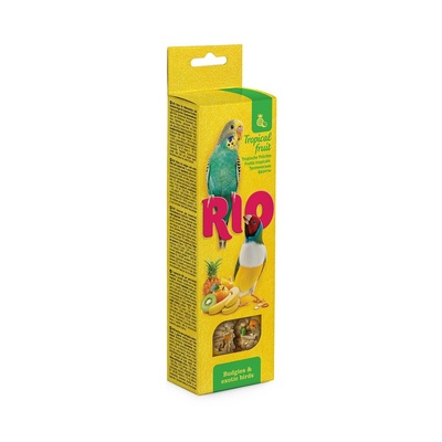 RIO, Лак-во палочки д/волнистых попугайчиков и экзотов с троп-ми фрук-ми, 2х40 гр.