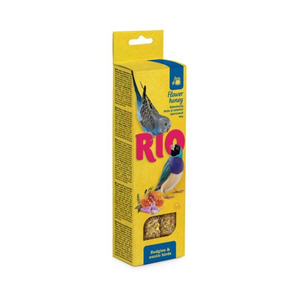 RIO, Лак-во палочки д/волнистых попугайчиков и экзотов с медом, 2х40 гр.