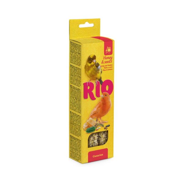 RIO, Лак-во палочки д/канареек с медом и полезными семенами, 2х40 гр.