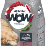 ALPHAPET WOW SUPERPREMIUM, Сухой корм д/собак средних пород говядина/сердце, 2 кг.