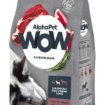 ALPHAPET WOW SUPERPREMIUM, Сухой корм д/собак средних пород говядина/сердце, 2 кг.