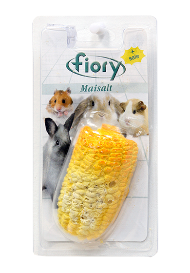 FIORY, Био-камень для грызунов "maisalt" с солью в форме кукурузы, 90 гр.