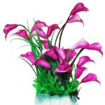 УЮТ, Растение аквариумное 24 см лиловые цветы, 1 шт.