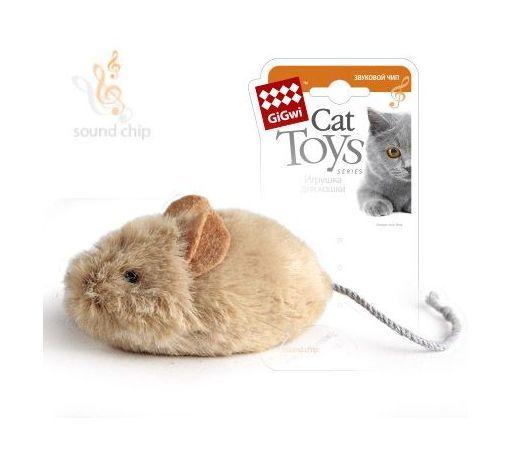 GIGWI, Игрушка д/кошек, мышка со звуковым чипом
