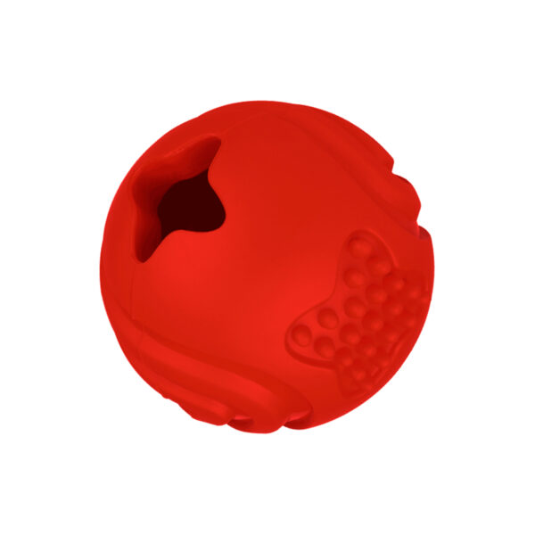 MR.KRANCH, Игрушка д/собак, мяч красный, д/лакомств с ароматом бекона, 6,5 см.