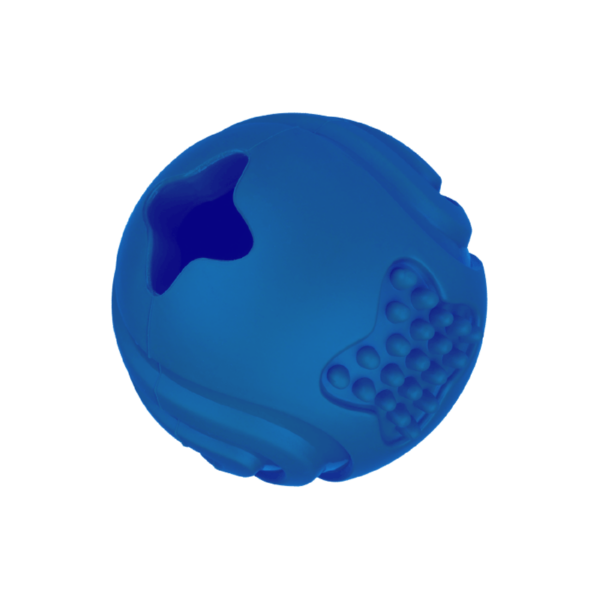 MR.KRANCH, Игрушка д/собак, мяч синий, д/лакомств с ароматом курочки, 6,5 см.