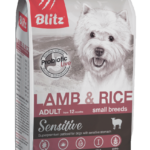 BLITZ, Сухой корм д/собак мелких пород, ягненок/рис, 2 кг.