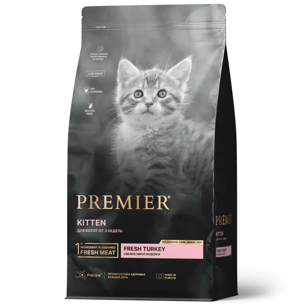 PREMIER CAT, Сухой корм д/котят с мясом индейки, 400 гр.