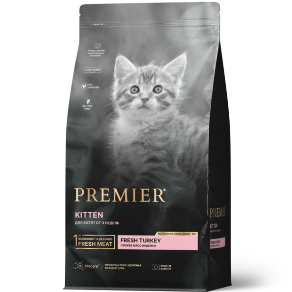 PREMIER CAT, Сухой корм д/котят с мясом индейки, 400 гр.