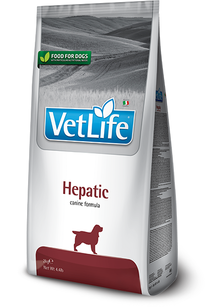 VETLIFE, Сухой корм д/взр. собак (гепатик) при заболевании печени, 2 кг.