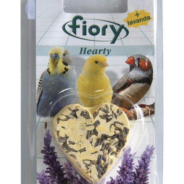 FIORY, Био-камень для птиц "Hearty Big" с лавандой в форме сердца, 100 гр.