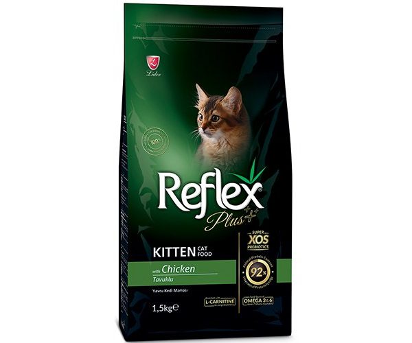 REFLEX PLUS, Сухой корм д/котят с курицей, 1,5 кг.