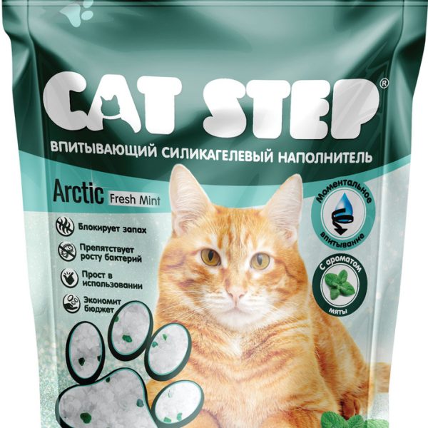 CAT STEP, Силикалегевый наполнитель, FRESH MINT, 3,8 л.