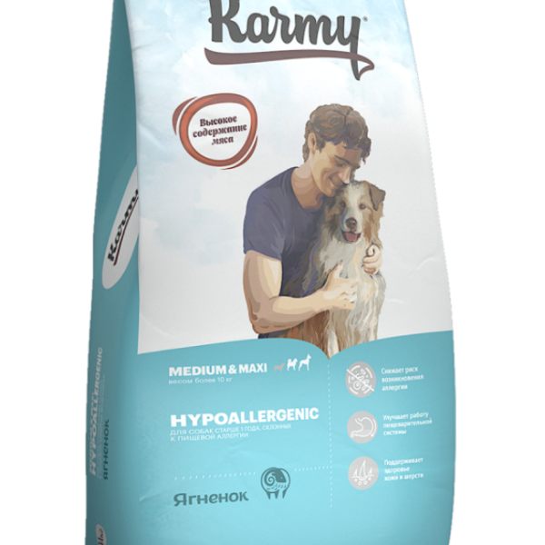 KARMY, Сухой корм д/собак ср. и кр. пород "Hypoallergenic", ягненок, 2 кг.