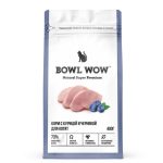 BOWL WOW, Сухой корм д/котят, с курицей, индейкой и черникой, 1,5 кг.