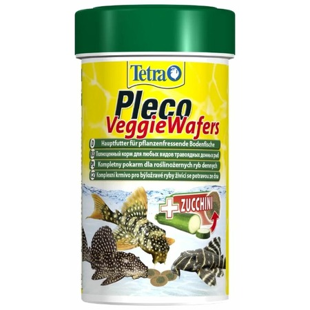 TETRA PLECO, Корм для донных рыб с цуккини, 100 мл.