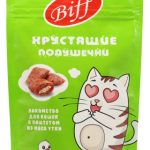 TITBIT, Хрустящие подушечки biff д/кошек с паштетом из утки, 60 гр.