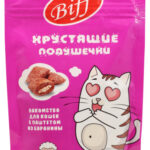 TITBIT, Хрустящие подушечки biff д/кошек с паштетом из баранины, 60 гр.