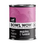 BOWL WOW, Консервы д/всех пород, индейка с тыквой, 340 гр.