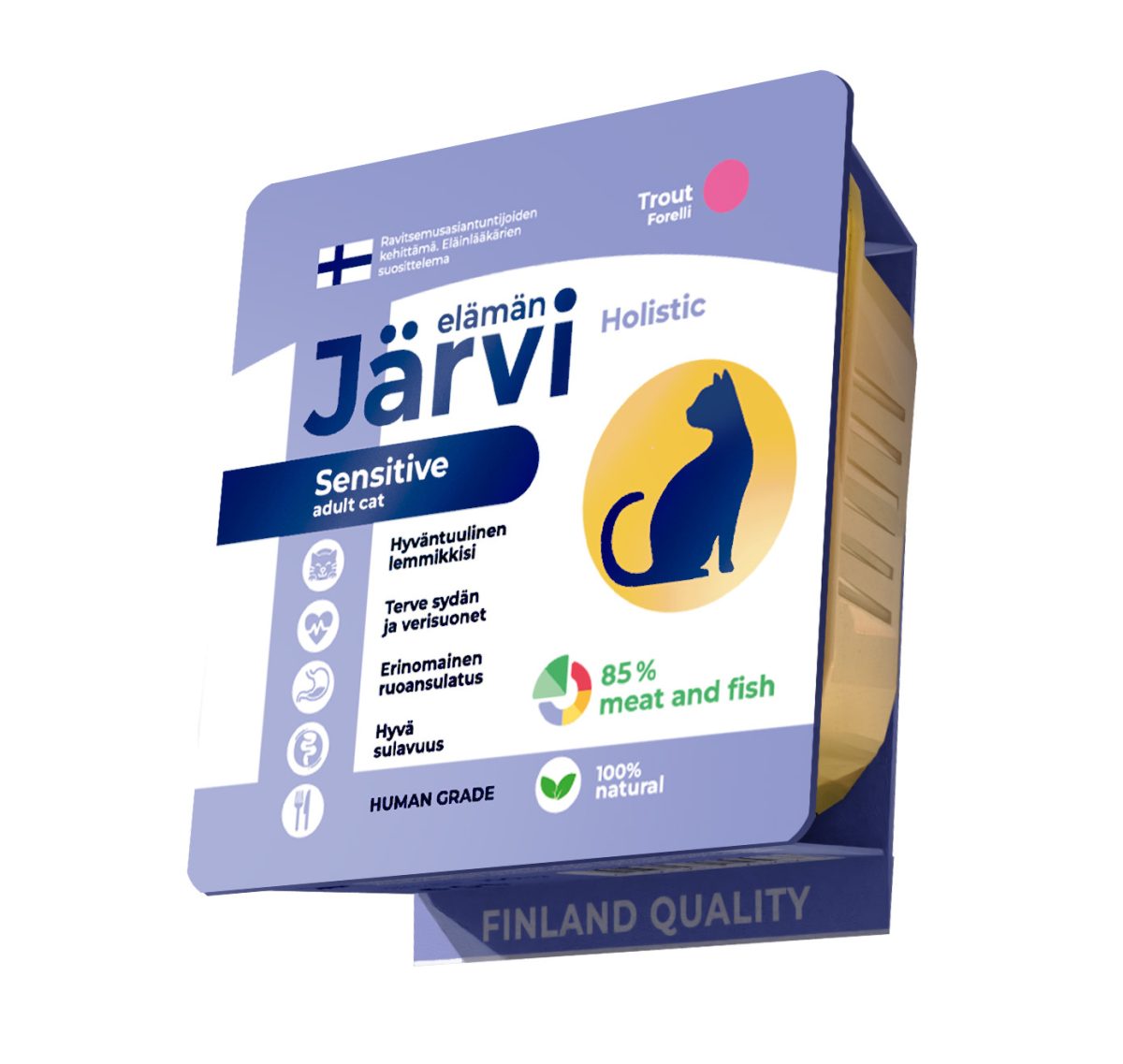 JARVI, Паштет д/кошек с чувствительным пищеварением с форелью, 100 гр.