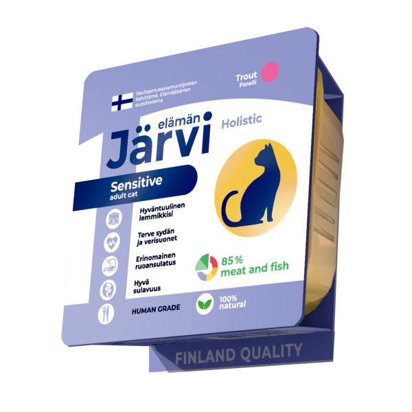 JARVI, Паштет д/кошек с чувствительным пищеварением с форелью, 100 гр.