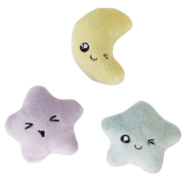 PETSTAGES, Игрушка д/кошек "Звездочки и луна", 3 шт. в комплекте