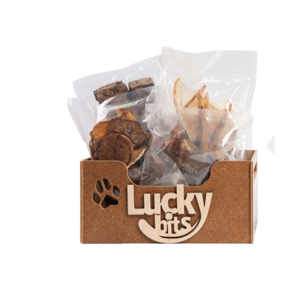 LUCKY BITS, Новогодний набор лакомств д/собак, 310 гр.