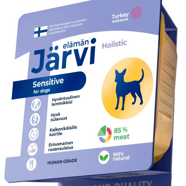 JARVI, Паштет д/собак с чувствит. пищ-ем всех пород с индейкой, 100 гр.