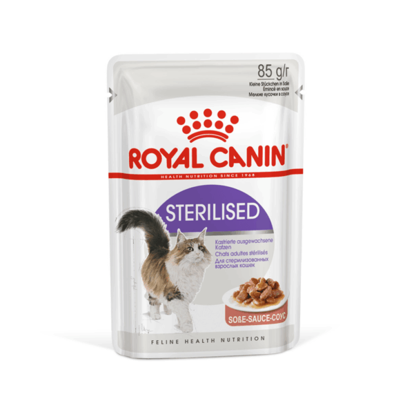 ROYAL CANIN, Паучи д/кошек, Sterilised , соус, 85гр.