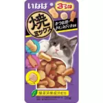 INABA, Запеченное лакомство д/кошек, кацуобуси, куриный бульон и кальмаром, 25 гр.