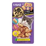 INABA, Запеченное лакомство д/кошек, кацуобуси, куриный бульон и кальмаром, 25 гр.