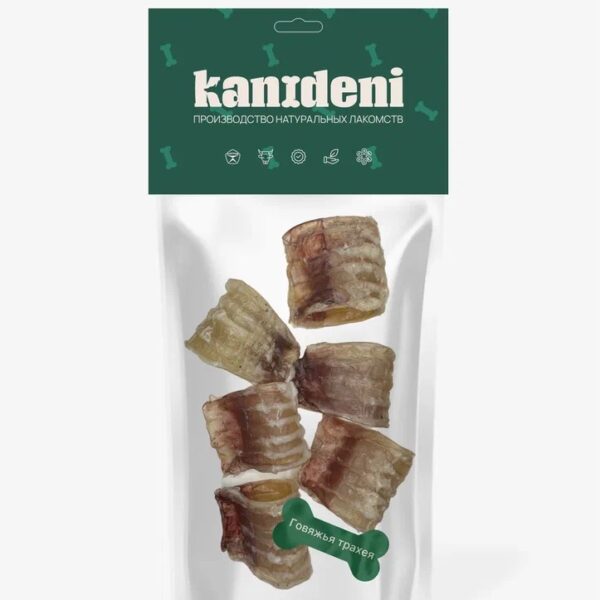 KANIDENI, Лакомство д/собак, трахея говяжья, бочонки, 6 шт.