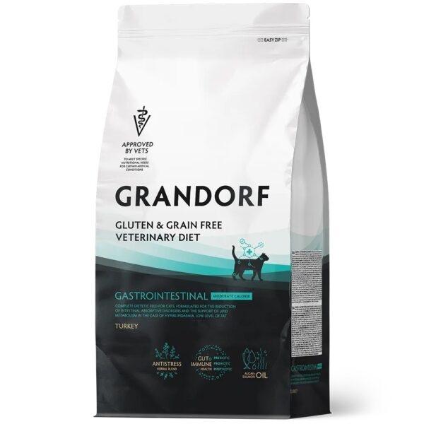 GRANDORF VET, Сухой корм д/кошек Gastrointestinal Moderate Calorie, 2 кг.