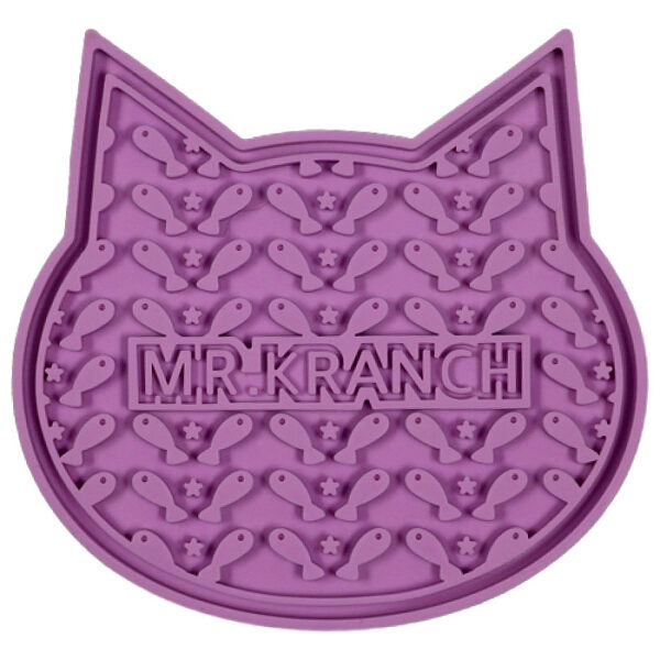 MR.KRANCH, Лизательный коврик д/кошек и собак, фиолетовый, 12х12 см.