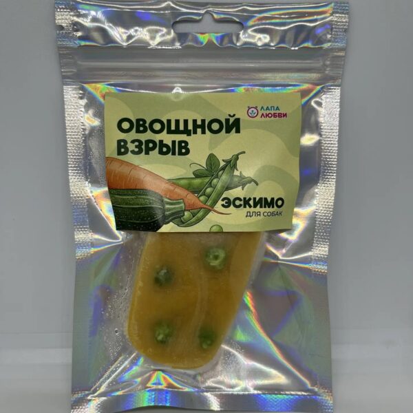 ЛАПА ЛЮБВИ, Эскимо д/собак, Овощной взрыв, 40 гр.