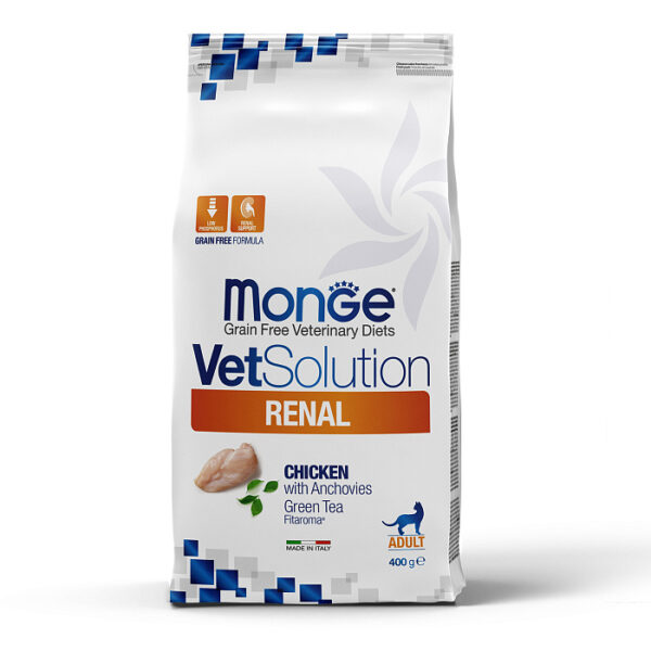 MONGE VETSOLUTION FELINE, Сухой корм д/кошек, Renal, 400 гр.