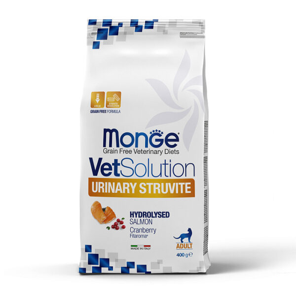 MONGE VETSOLUTION FELINE, Сухой корм д/кошек, Urinary struvite, 400 гр.