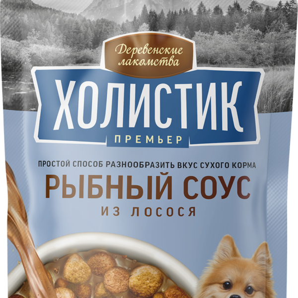 ДЕРЕВЕНСКИЕ Л-ВА, Лак-во д/собак, мясной бульон из лосося, 90 гр.